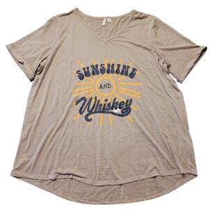 Cato Green Relaxed Tie Front T-Shirt